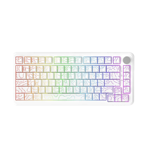 Ajazz AK820 MAX HE Contour Line White — Mallar, Bakı