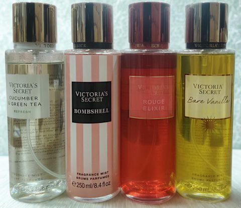 Bədən spreyləri dəsti (Cucumber & Green Tea Refresh + Bombshell + Rouge Elixir + Bare Vanilla) 4x250 ml — Bakı