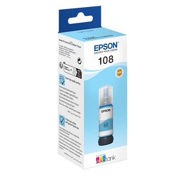 Epson 108 EcoTank Light Cyan ink bottle — Mallar, Bakı