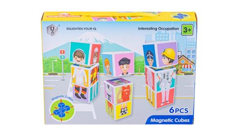 İnkişaf etdirən maqnit kublar Funny Fruit M3202545A, rəngbərəng, 24х17 sm, 6 əd, 3 yaş — Bakı