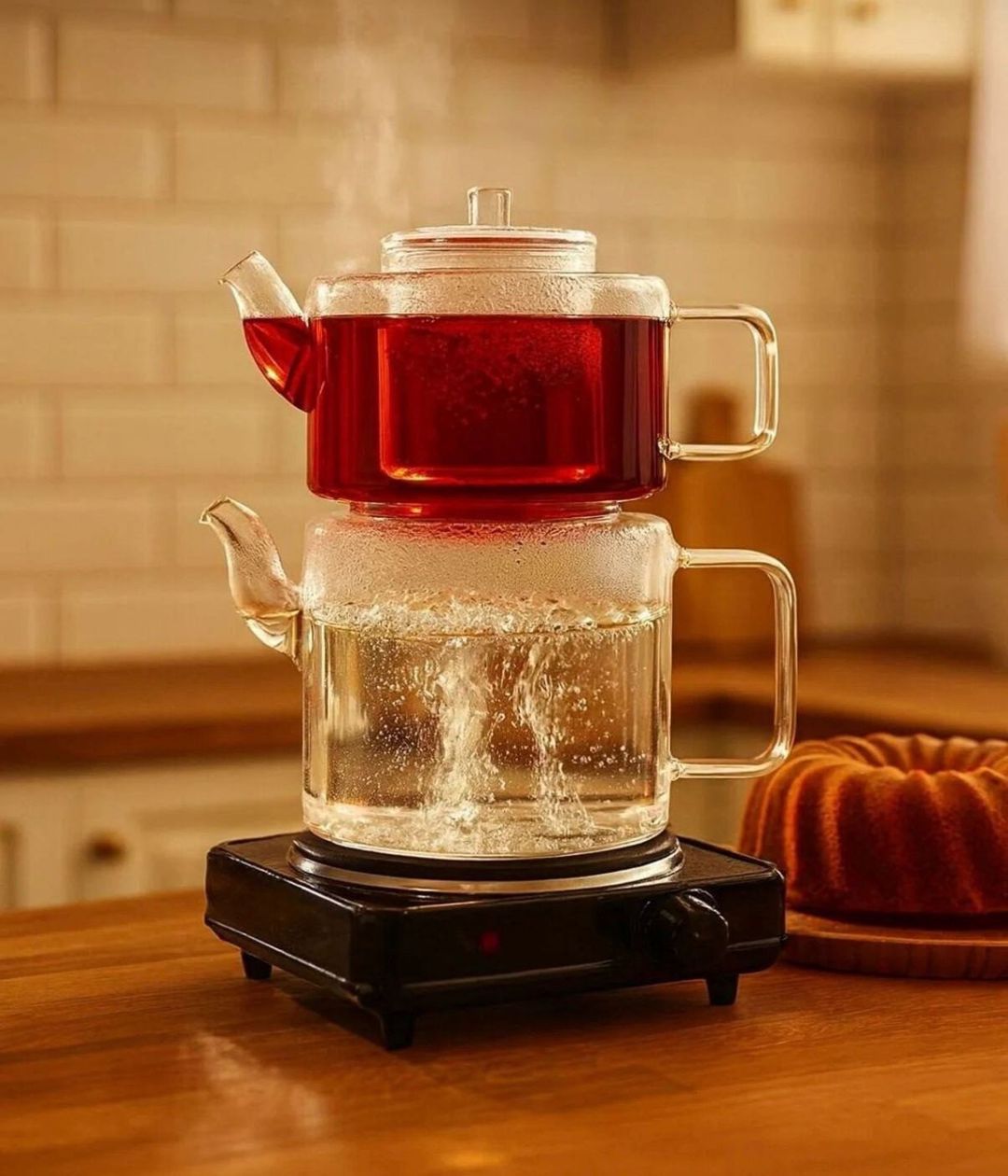 Çaydan dəsti prl_099123, şüşə, şəffaf, 900/1500 ml, 2 əd — Mallar, Bakı