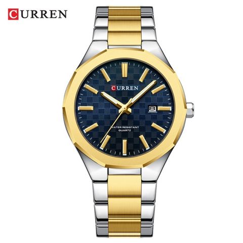 Kişi qol saatı Curren 8477 Silver/Gold/Blue — Bakı
