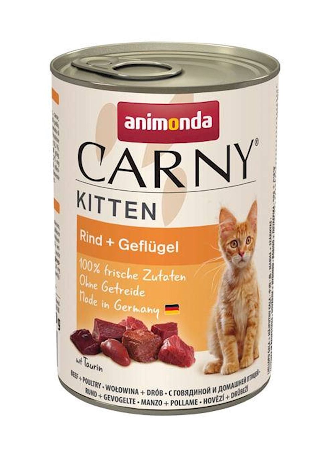 Konserv pişiklər üçün Animonda Carny Kitten mal əti və quş, 400 q — Mallar, Bakı