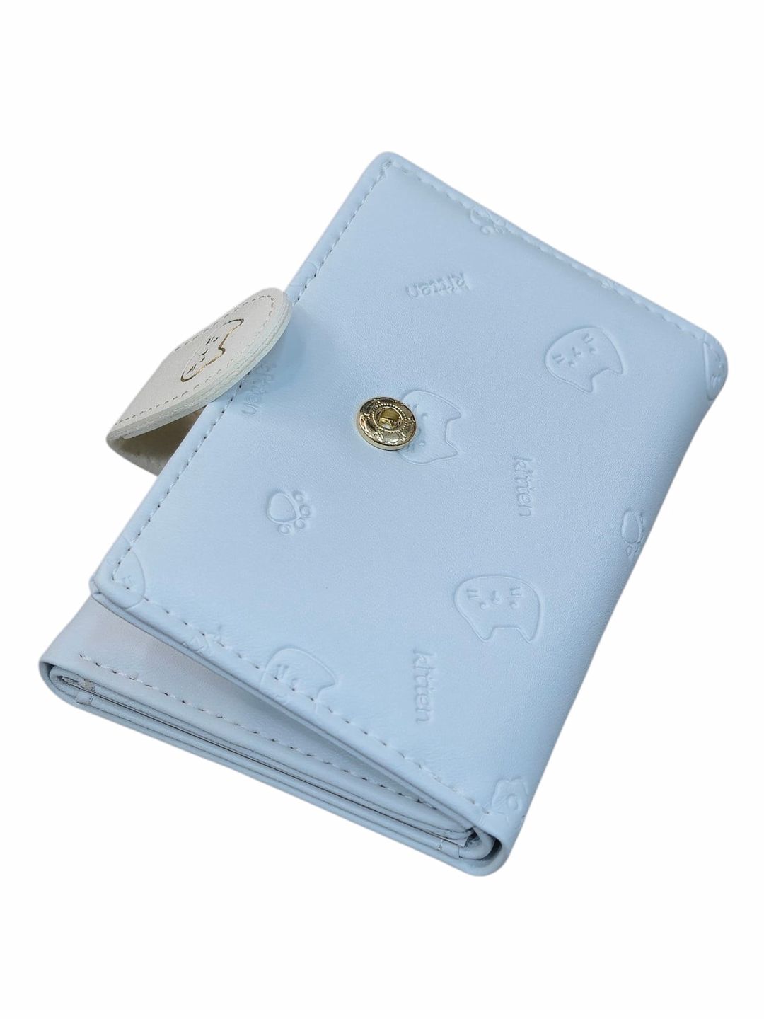 Qızlar üçün pulqabı, poliuretan, mavi, 8 kart bölməsi, 10.5x8 sm, Çin istehsalı - Yadas_878-F164_Blue — Mallar, Bakı (3)