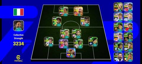 EFootball hesabı/squad – İtaliya temalı komanda quruluşu - Oyun — Other (Collections)