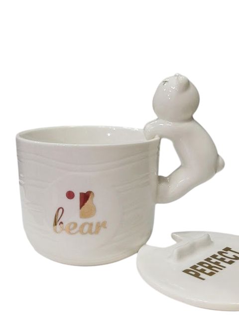 Fincan Perfect Bear, ağ, 350 ml — Bakı