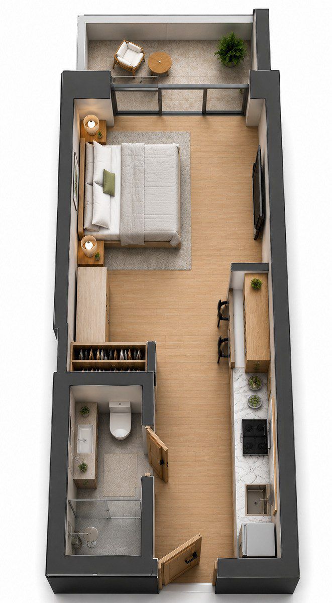 Satılır 1 otaqlı yeni tikili 36.5 m² — Mənzil, Bakı (4)