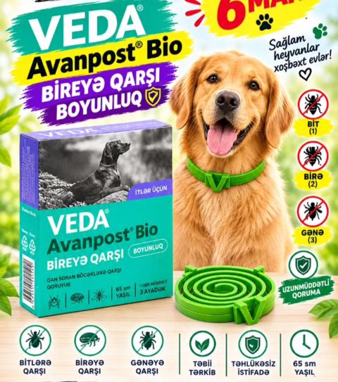 İtlər üçün repelent boyunluq Veda Avanpost Bio — Bakı