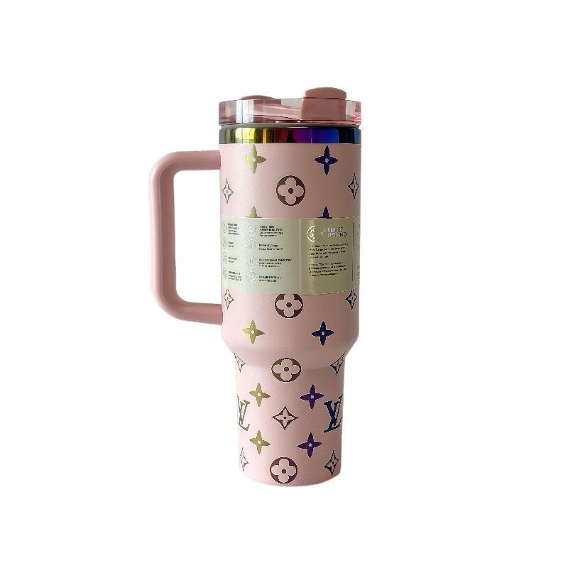 Termo fincan Stanley Quencher Flowstate Tumbler LV Edition Pink, 1180 ml — Mallar, Bakı