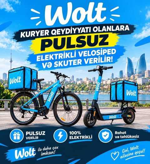 Sürücü-kuryer tələb olunur, Nəqliyyat təmin edilir, Həftəlik ödəniş, Təcrübəsiz — Bakı