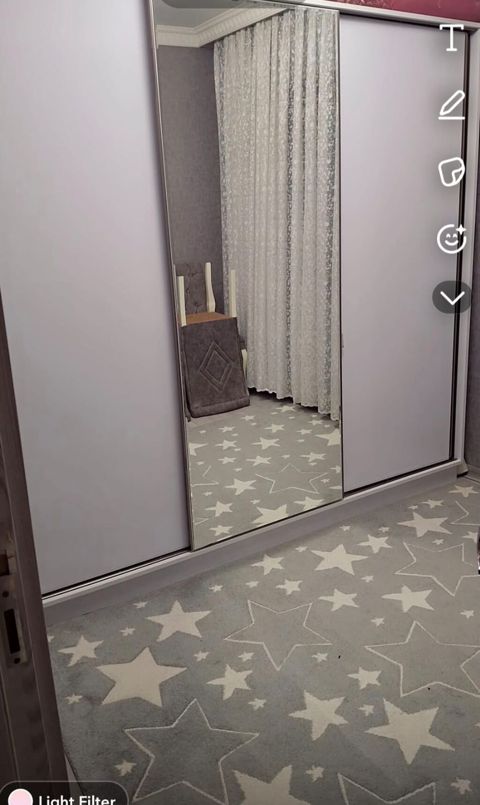 Güzgülü sürgülü qapılı dolab - Minimalist dizayn: İki ağ panel və — Sumqayıt