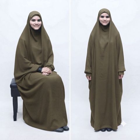 Qadın çadrası, xaki, ipək, ölçü One size — Bakı