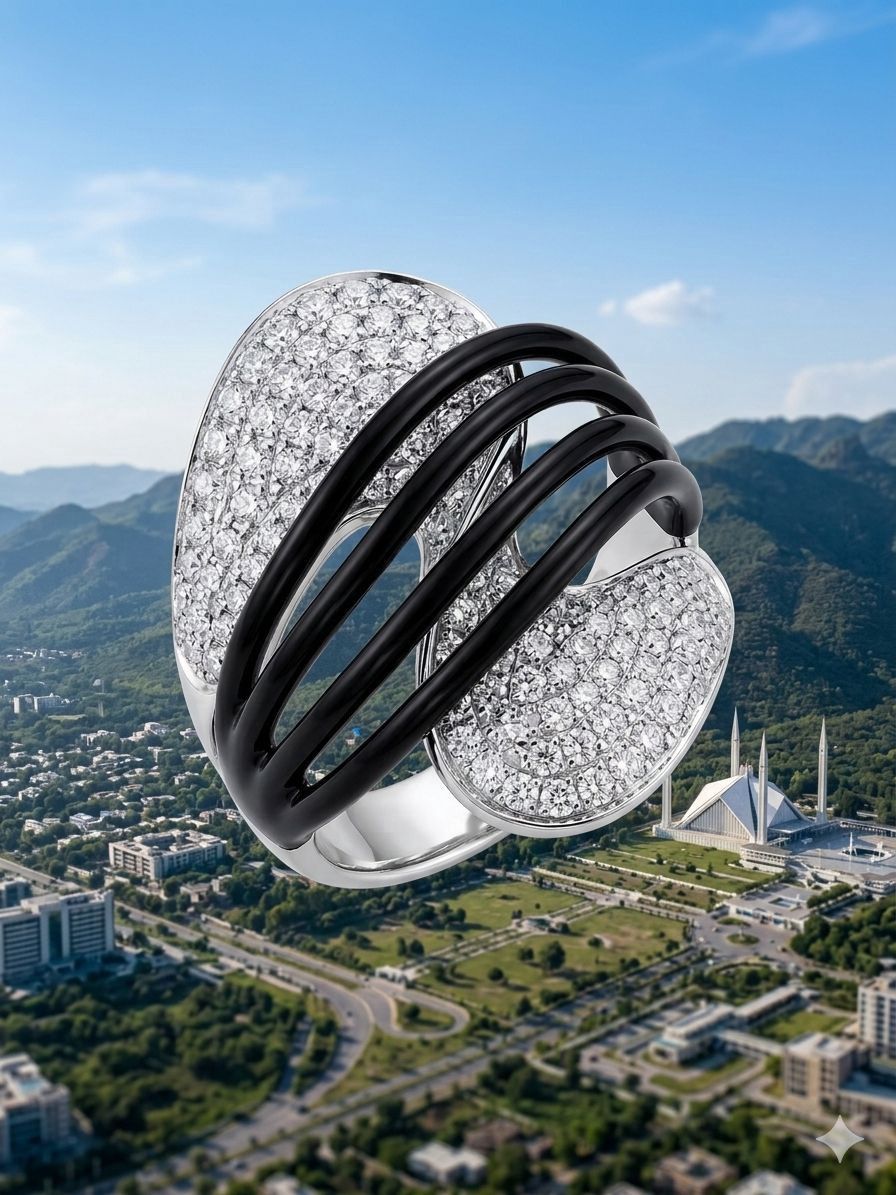 Üzük qadınlar üçün G146, qızıl 750 əyar, brilyant 2.44K — Mallar, Bakı (2)