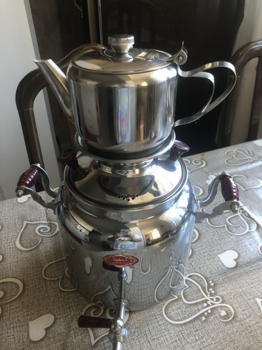 Paslanmayan poladdan samovar dəsti İstifadə olunmayıb, 5 litr tutumu — Samovarlar, Bakı (2)