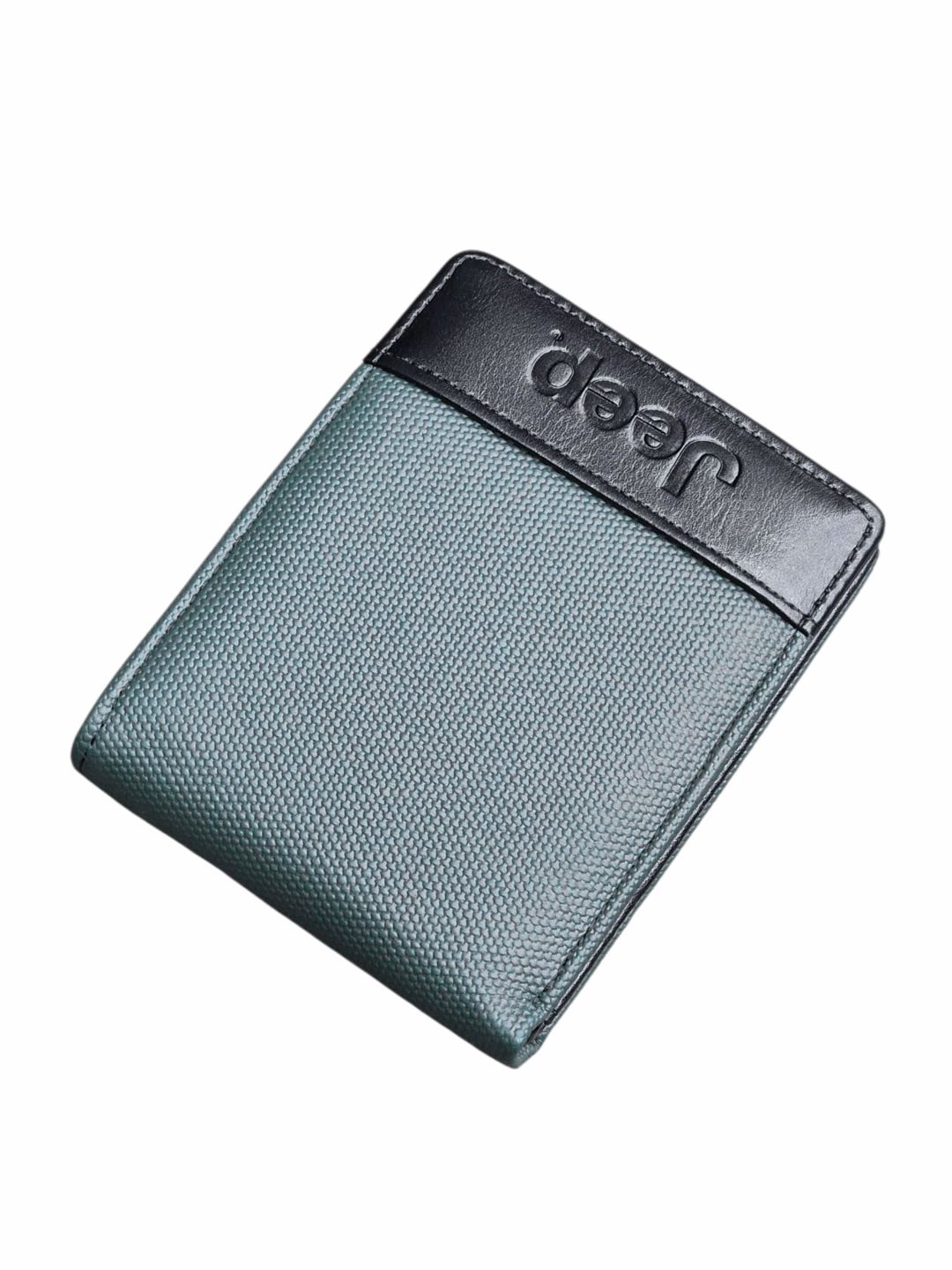 Kişilər üçün pulqabı, poliuretan, 6 kart bölməsi, 9x12 sm, qara-yaşıl - Jeep_JP211 — Mallar, Bakı (2)
