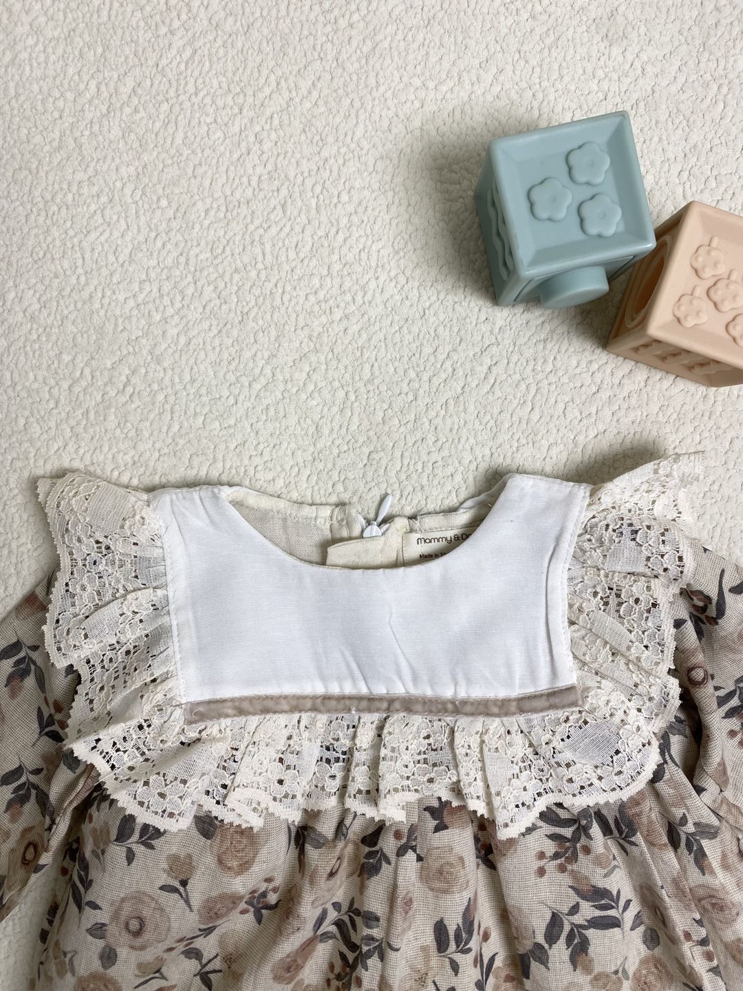 Qızlar üçün kokteyl don 1713, qəhvəyi, pambıq, ölçü 6-9 ay — Mallar, Bakı (2)
