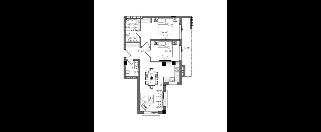 Satılır 3 otaqlı yeni tikili 78.8 m² — Mənzil, Qusar (7)