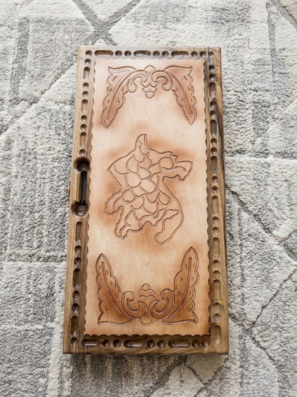 Taxta nərd dəsti Çatdırılma var - Material: Fıstığ ağacdan — Şax, şəkəh, nard, Ceyranbatan (3)