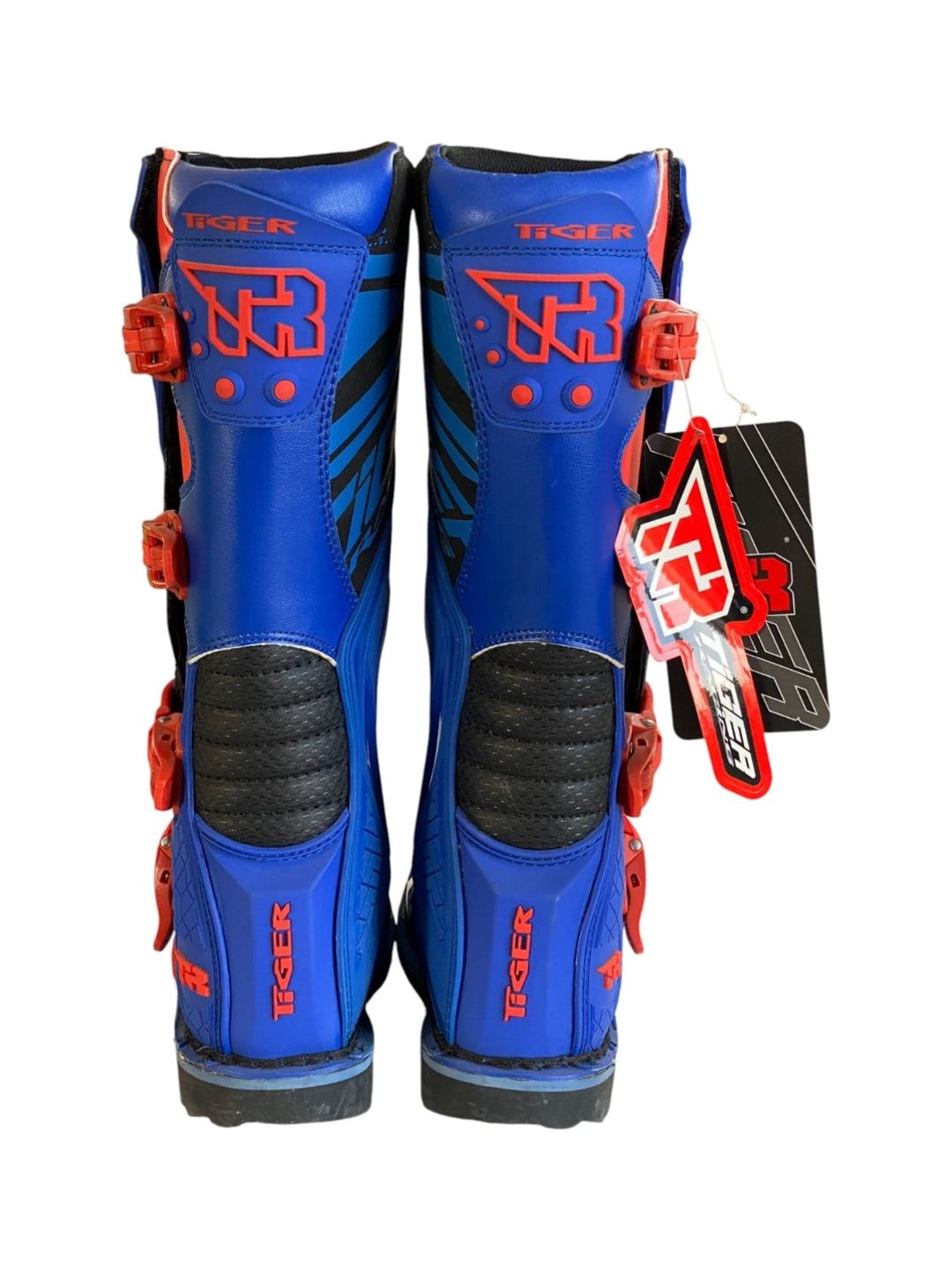 Kişi üçün motosikl çəkmələri Tiger Racing MTR-E002, ölçü 44, göy/qırmızı — Mallar, Bakı (2)