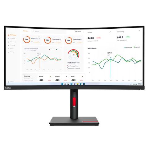 Lenovo ThinkVision T34w-30 Curved Monitor 63D4GAT1EU — Bakı