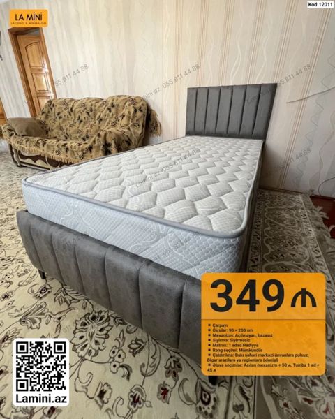 Çarpayı – La Mini (Kod: 12011) - Ölçü: 90 200 sm - Mexanizm — Bakı