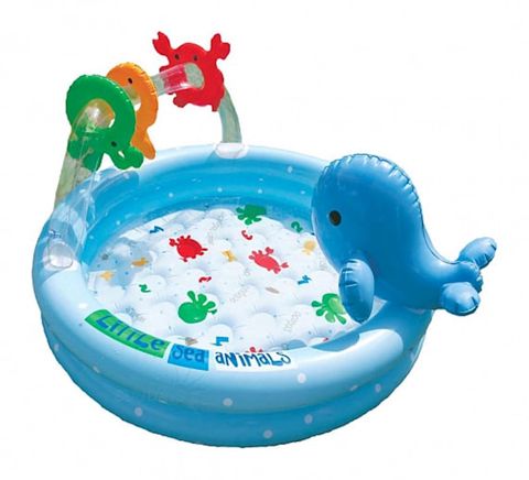 Uşaqlar üçün şişmə hovuz Intex Dolphin 57400NP, mavi, 89x53 sm — Bakı