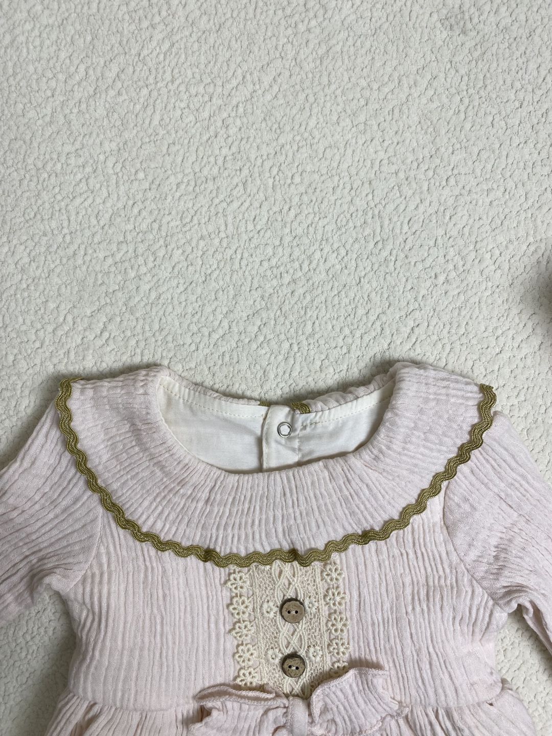Qızlar üçün kokteyl don 1566, bej, pambıq, ölçü 6-9 ay — Mallar, Bakı (2)