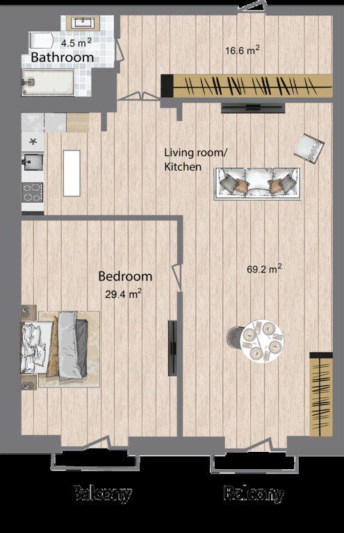 Satılır 2 otaqlı yeni tikili 141.4 m² — Mənzil, Bakı (6)