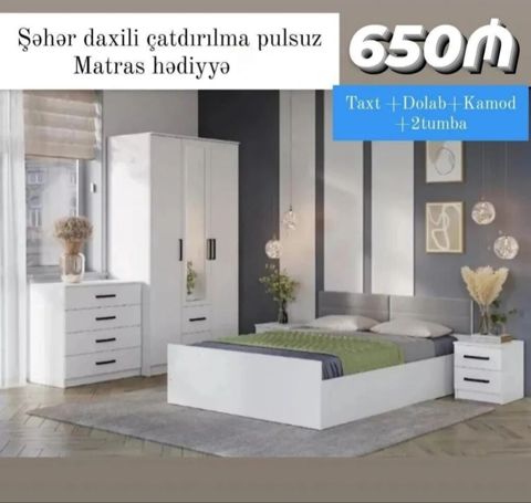 2 təknəfərlik çarpayı, Azərbaycan, Yeni — İnci mebel
