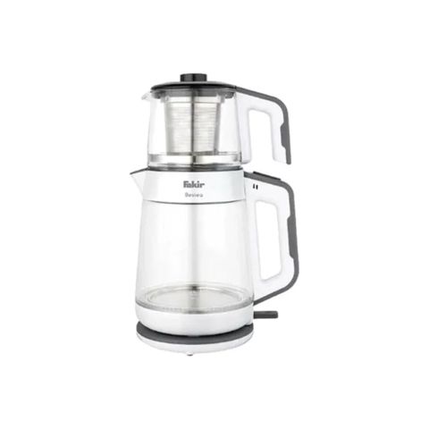 Fakir Bestea elektrik çaydanı və dəmlik seti Besttea Glass white grey — Bakı