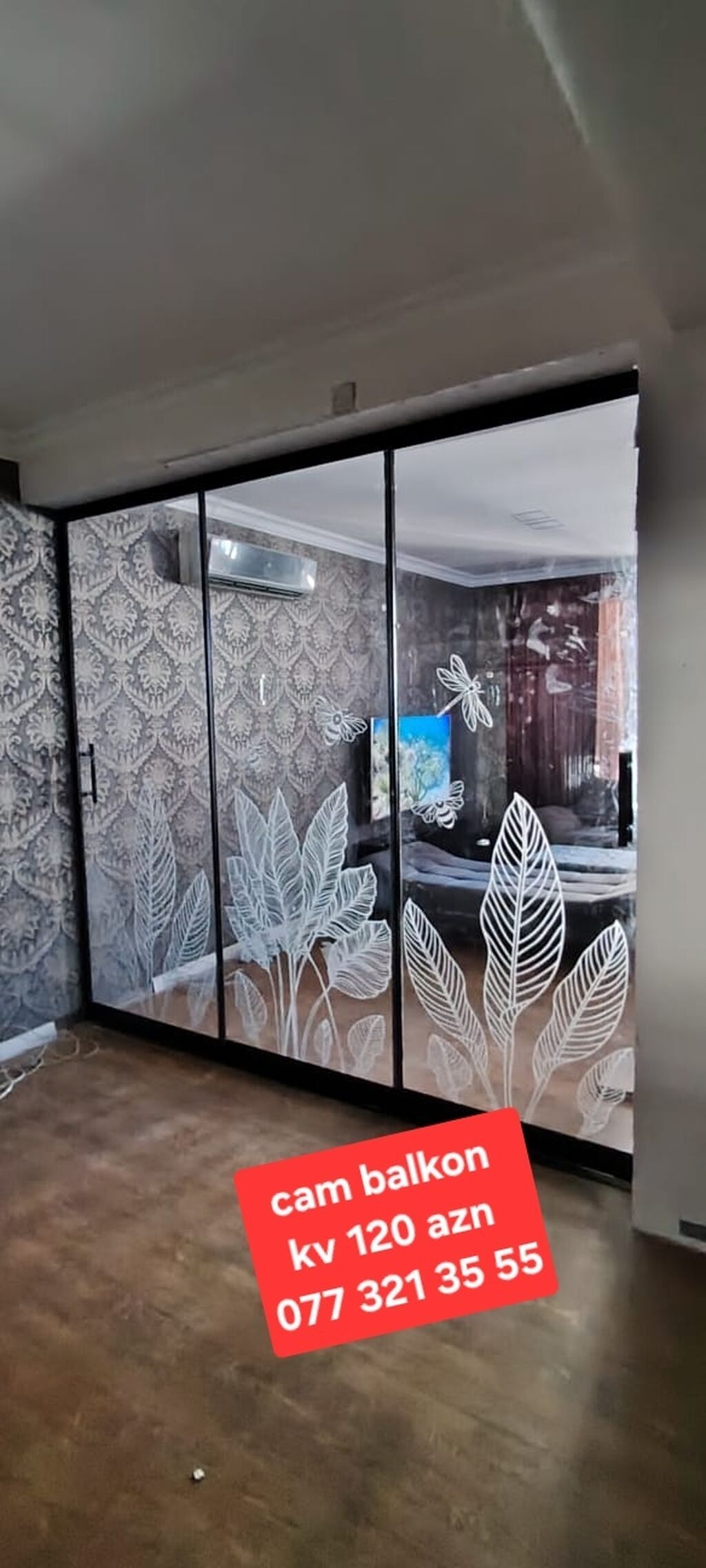Cam balkon və duş kabinləri – ölçüyə uyğun hazırlanma və quraşdırma — Pəncərələr, qapılar, balkonlar, Bakı