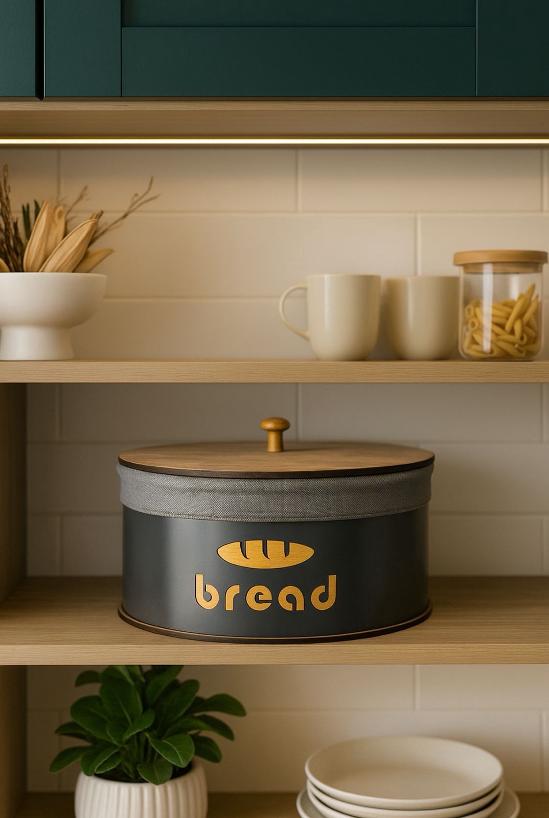 Çörək qabı, dairəvi, 32x16 sm, qara - homestore_vm1752 — Mallar, Bakı