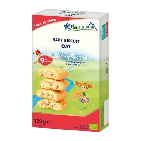 Uşaqlar üçün peçenye Fleur Alpine, yulaflı, 9 aydan, 120 q — Bakı