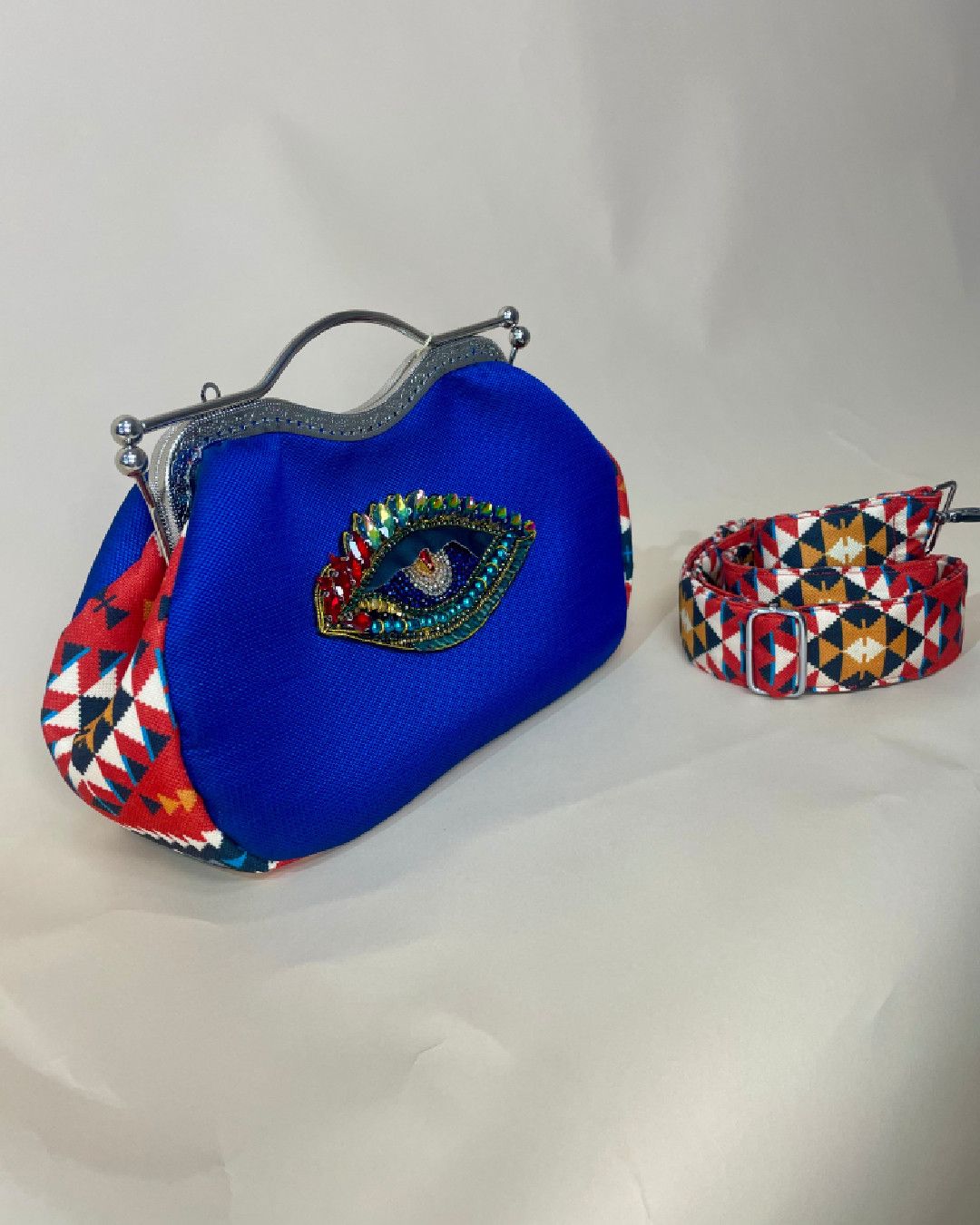 Klatç MFB Style, göy, poliester/neylon, 35x15 sm — Mallar, Bakı (2)