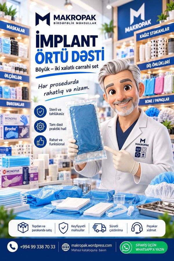 İkixalatlı implant örtü seti — Gözəllik və sağlamlıq, Bakı
