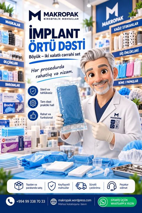 İkixalatlı implant örtü seti — Bakı