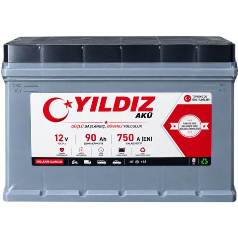 Avtomobil üçün akkumulyator Yıldız 90AH-750 SAE — Bakı
