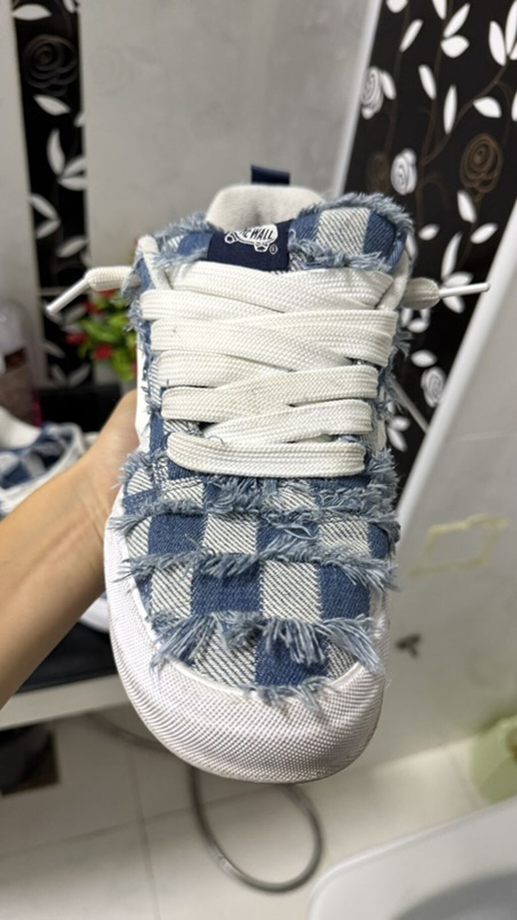 Denim naxışlı kişi/qadın krossovkaları - Model: skate tərzi, aşağı — Krossovkalar, Bakı
