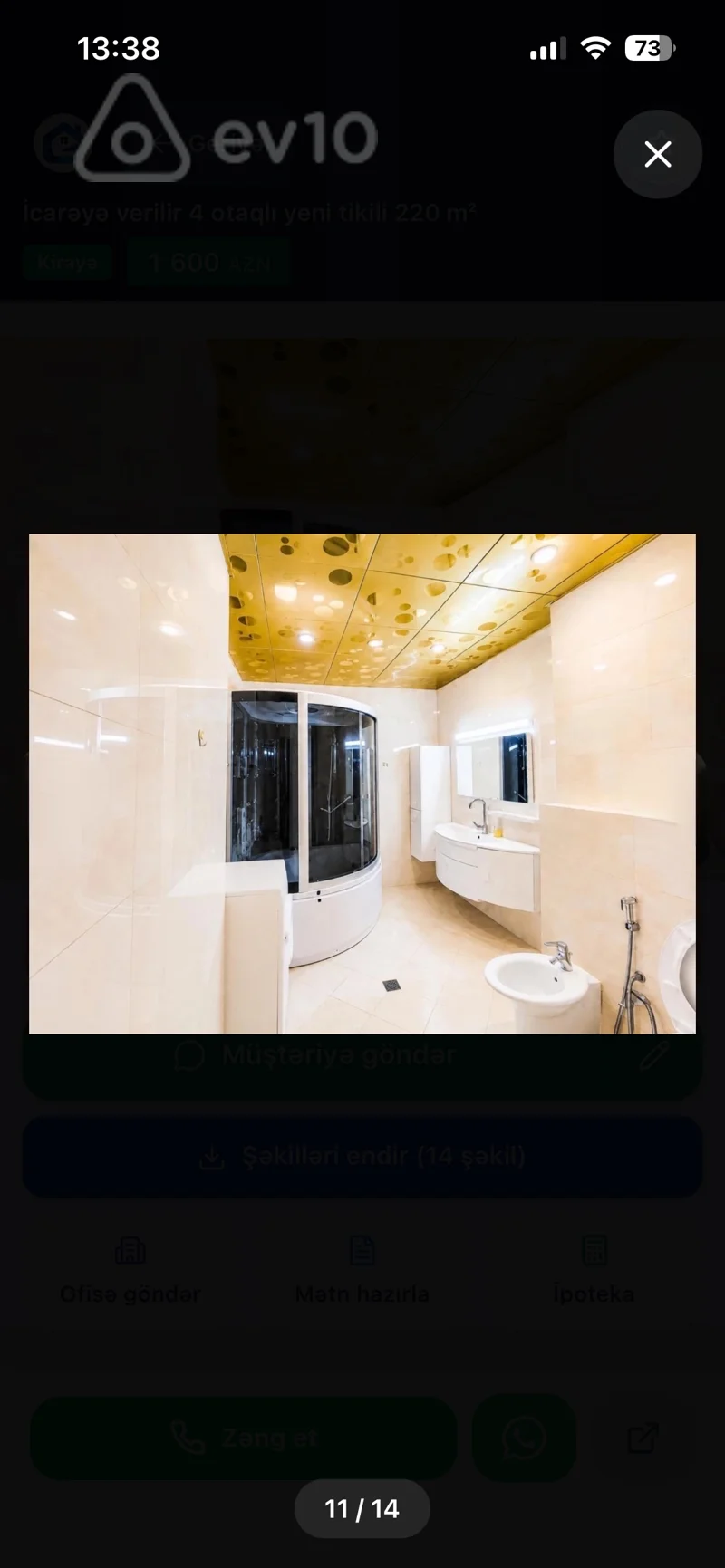 4 otaqlı mənzil, 220 m², Rəşid behbutov — kirayə — Mənzil, Bakı (10)