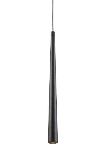 Asma çıraq, Cree XPE, 3W, 3000K, 120 lm, 30°, alüminium/polad, qara, D40x485mm, kabel 1.5m, IP20 - LSP226-BK — Bakı