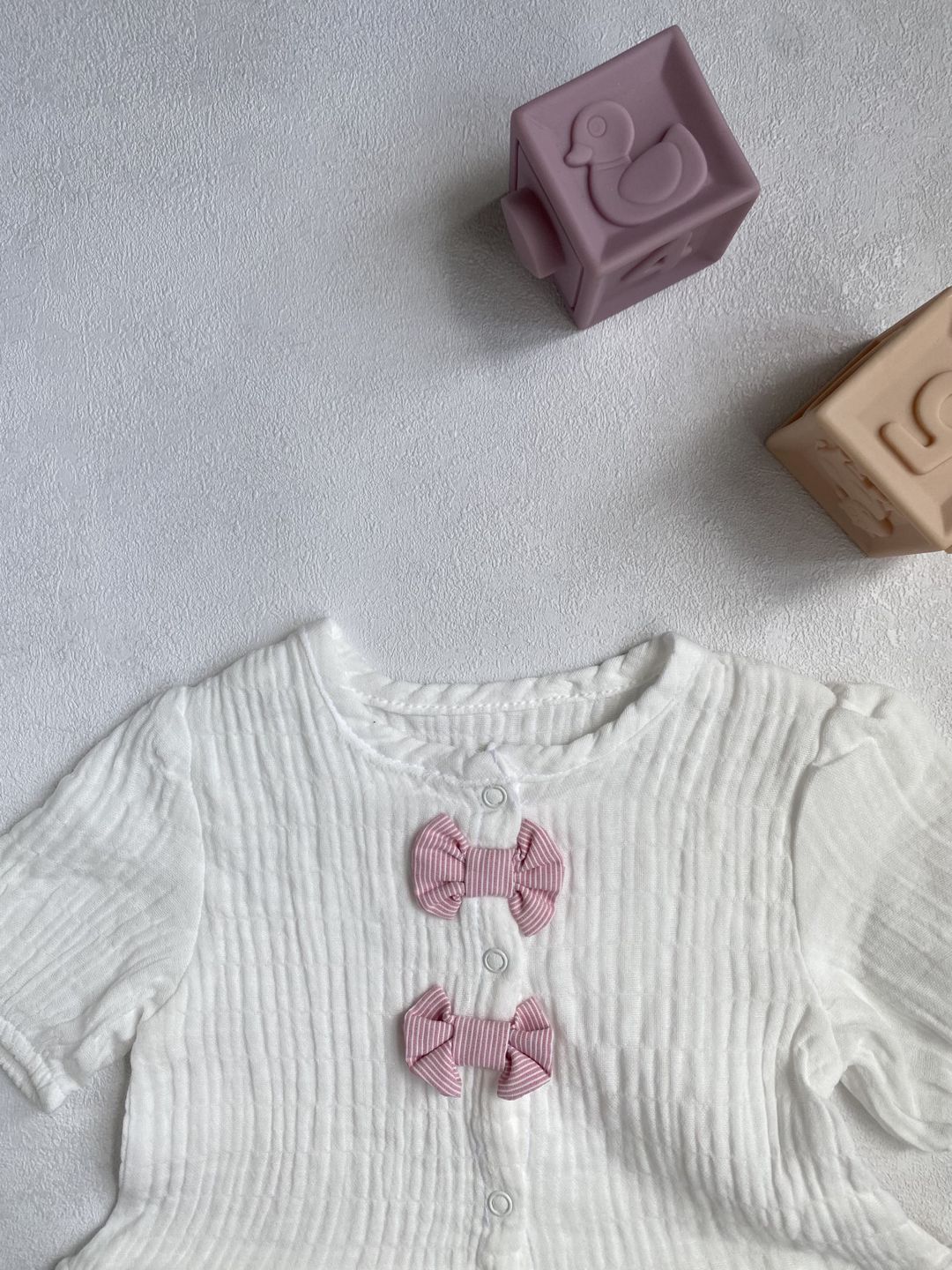 Qızlar üçün şortlu dəst, çəhrayı, pambıq, ölçü 9-12 ay — Mallar, Bakı (2)