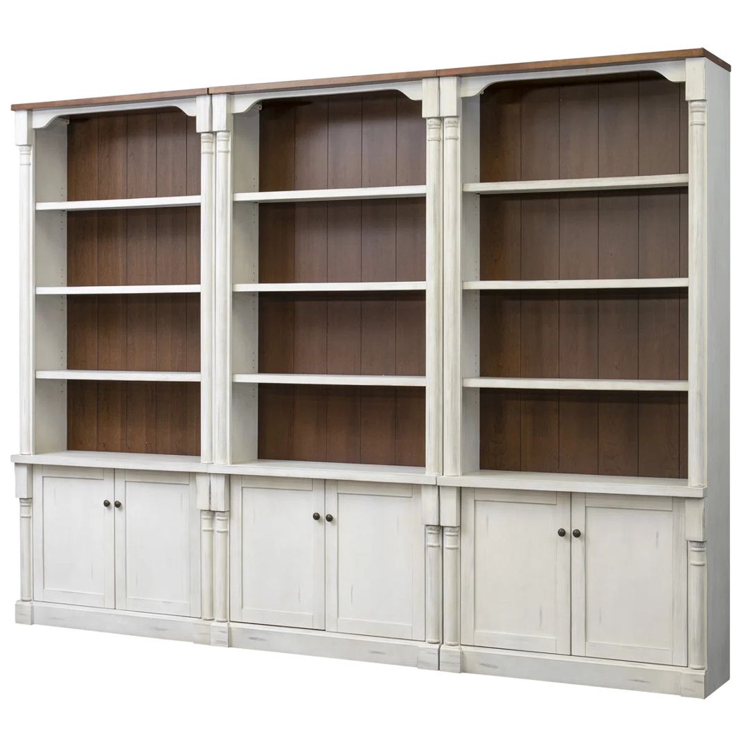 Kitab dolabı Elegant Wood ZARR1063, MDF/laminat, ağ, 240x320x40 sm — Şkaflar, Bakı (3)