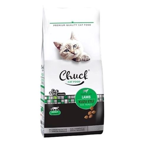 Quru yem Chuck, yetkin pişiklər üçün, quzu əti ilə, 1 kq çəki ilə — Bakı