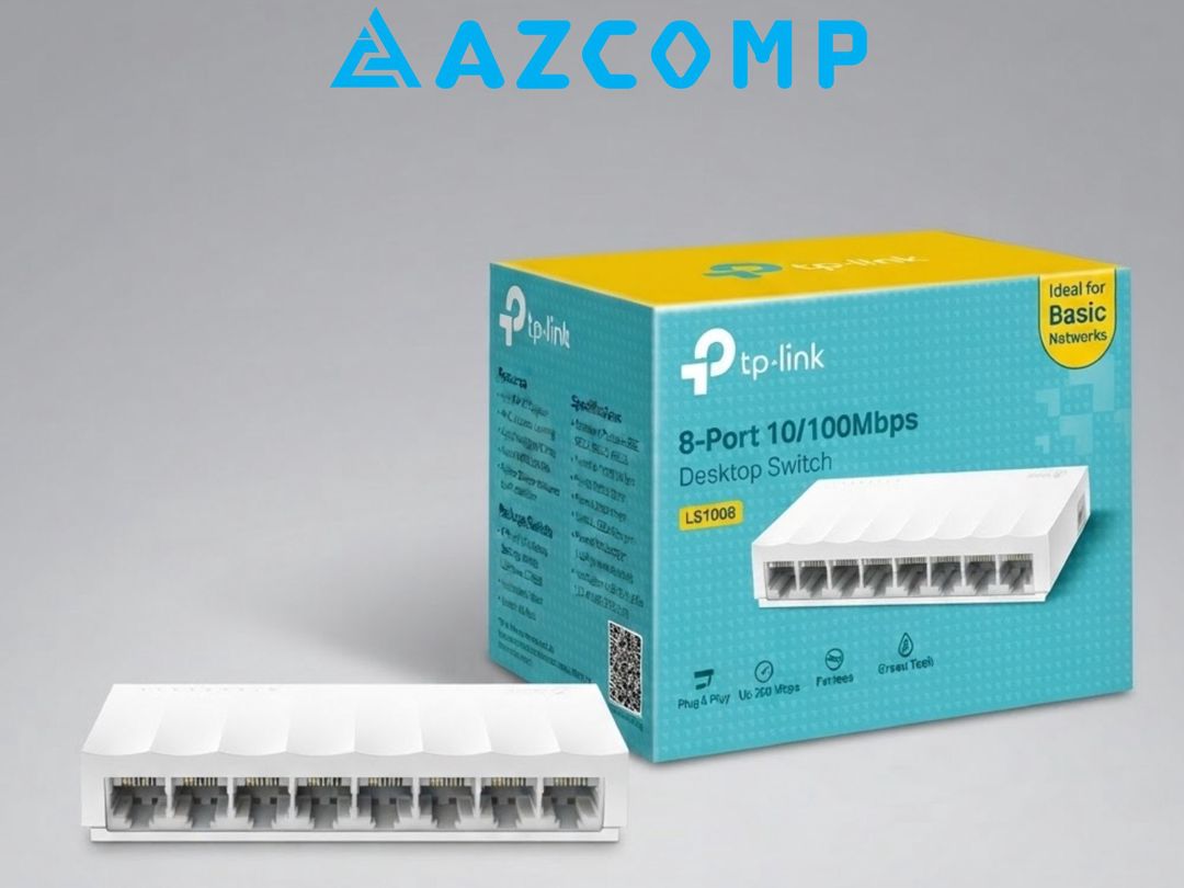 TP-Link LS1008 8 port switch — Şəbəkə və server avadanlığı, Bakı