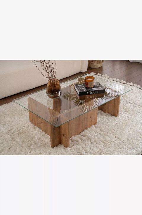 Jurnal masası Elegant Wood ZARR990, laminat, ağ, 65x105x30 sm — Bakı