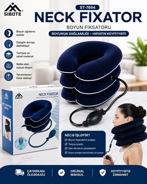 Sıbote ST-7694 Neck Fixator – Boyun fiksatoru Xüsusiyyətlər: - Boyun — Pirəkəşkül
