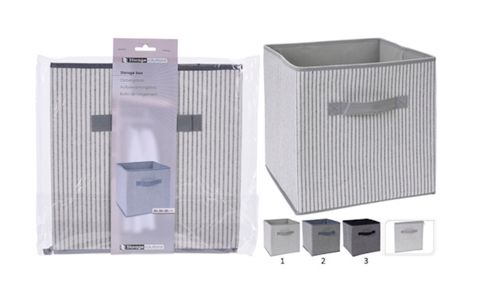 Saxlama üçün qutu Koopman kvadrat, 30x30x30 sm, pambıq/polyester, qapaq ilə, çeşiddə — Bakı