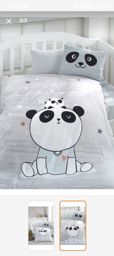 Uşaq yataq dəsti – Panda dizaynlı - Brend: Bonjardin Home - Material — Digah