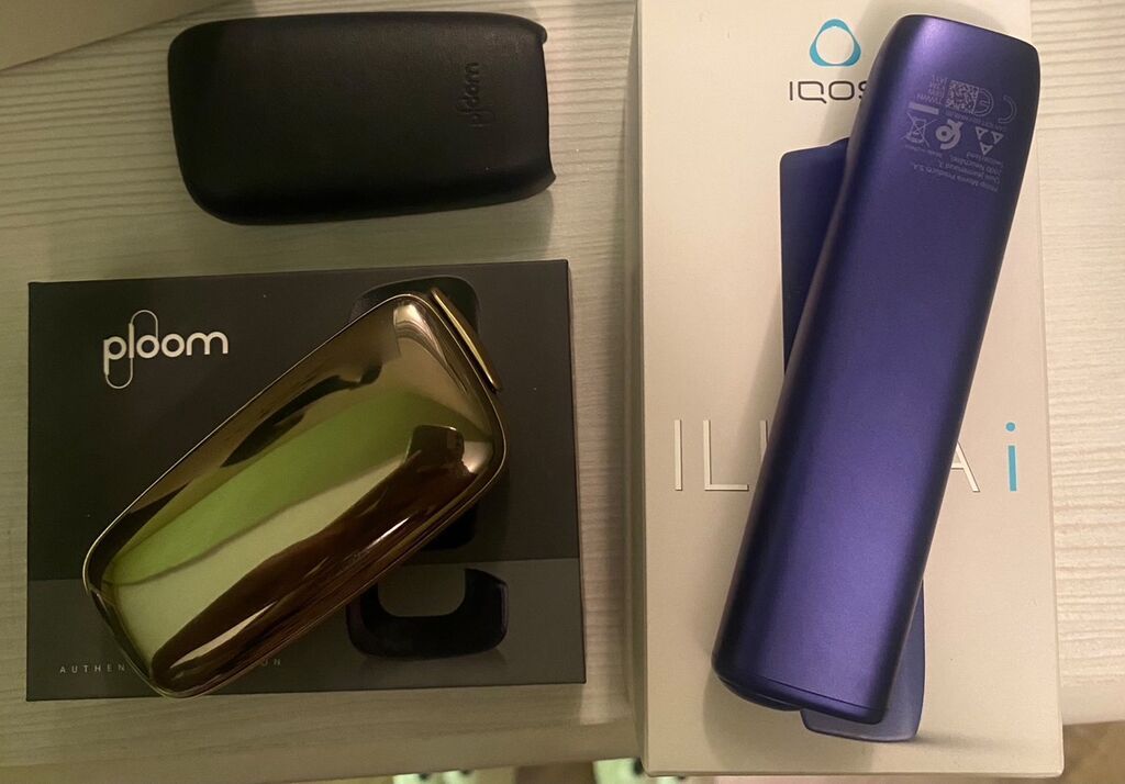Iqos Iluma i və Ploom cihaz dəsti birlikde adaptorlari ustunde — Elektronik siqaretlər, Bakı (2)