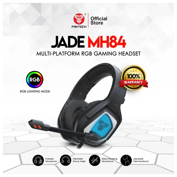 Fantech Jade MH84 Multiplatform RGB Gaming Headset Black — Bakı